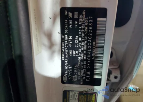 2018 Kia Optima Ex z USA, uszkodzony, nr VIN 5XXGU4L3XJG226837